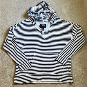 Navy and White Striped Hoodie by Soft As A Grape